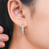 Lab Diamond 1.25 Carat Infinity-Inspired Hoop Earrings