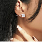 5.5 Carat Moissanite Flower Stud Earrings