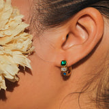 Colorful Gemstone Style Hoop Earrings – Elegant Classic Jewelry