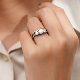 2 Ct Round Lab Diamond Twist Three Stone Bridal Set