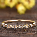 Perfect .25 Carat Round cut semi Eternity Wedding Ring