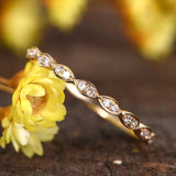 Perfect .25 Carat Round cut semi Eternity Wedding Ring