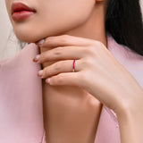0.25 Carat Princess Cut July Birthstone Wedding Band - Pave Channel Band - 18K  Gold Plating for Women