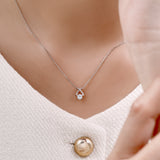 Solitaire 0.33 Carat Round Cut  Lab Diamond Criss Cross Necklace