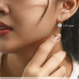 Lab Diamond Bezel Set Leverback Drop Earrings