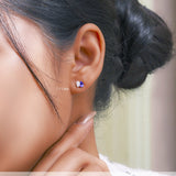 2.5 Carat Pear Cut Birthstone Two Stone Stud Earrings