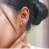 2.5 Carat Pear Cut Birthstone Two Stone Stud Earrings