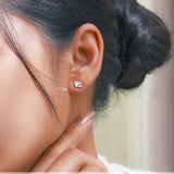 2.5 Carat Pear Cut Birthstone Two Stone Stud Earrings