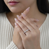 2.75 Carat Cushion Cut Moissanite Eternity Anniversary Ring - Classic Prong Style Wedding Ring in White Gold Plating for Women