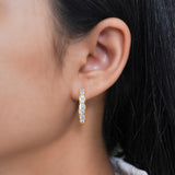 Lab Diamond 1.25 Carat Infinity-Inspired Hoop Earrings