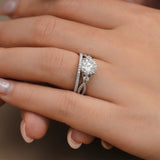 2.5 Ct  Round Lab Diamond Twist Infinity Bridal Set