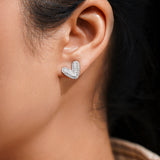 Sparkling Heart Earrings – Sweet Romantic Stud Jewelry