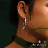 Luxury Crystal Style Hoop Earrings – Elegant Sparkling Fashion Jewelry