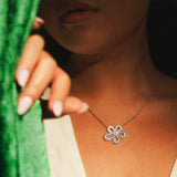 Delicate Blossom Pendant Necklace – Elegant Floral Sparkling Jewelry