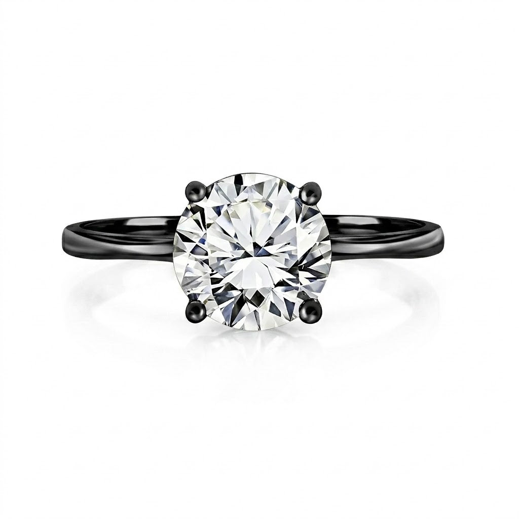 1 Carat Round Lab Diamond Four Prongs Solitaire Engagement Ring