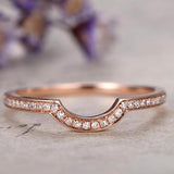 Semi eternity .50 Carat Round cut Wedding Ring Band
