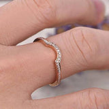 Semi eternity .50 Carat Round cut Wedding Ring Band