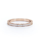 Victorian 0.25 Carat April Birthstone Wedding Band