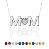 MOM Birthstone Pendant Necklace
