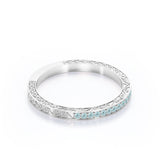 Victorian 0.25 Carat March Birthstone Wedding Band