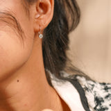 1 Carat Lab Grown Diamond Bezel Set Leverback Drop Earrings 18K White Gold Plating for Women