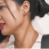 2.5 Carat Pear Cut Birthstone Two Stone Stud Earrings