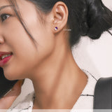 2.5 Carat Pear Cut Birthstone Two Stone Stud Earrings