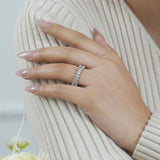 8.5 Carat Marquise Cut Cubic Zirconia Eternity Anniversary Ring - Classic Prong Style Wedding Ring in White Gold Plating for Women