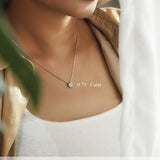 Lab Diamond Round Cut Solitaire Necklace
