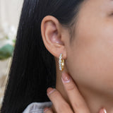 Lab Diamond 1.25 Carat Infinity-Inspired Hoop Earrings