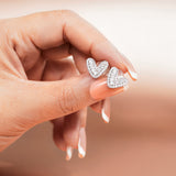 Sparkling Heart Earrings – Sweet Romantic Stud Jewelry