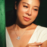 Delicate Blossom Pendant Necklace – Elegant Floral Sparkling Jewelry