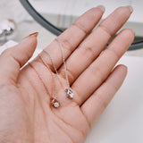 Solitaire 0.33 Carat Round Cut  Lab Diamond Criss Cross Necklace