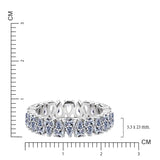 8.75 Carat Pear Cut Cubic Zirconia Eternity Anniversary Ring - Classic Prong Style Wedding Ring in White Gold Plating for Women