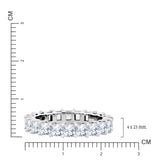 6.25 Carat Princess Cut Cubic Zirconia Eternity Anniversary Ring - Classic Prong Style Wedding Ring in White Gold Plating for Women