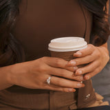 3 Carat Three Stone Round Cut Moissanite Engagement Ring, Classic Brilliance Ring in 18K White Gold Plating for Women