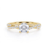 1.5 CT Round Lab Diamond Four Prong Engagement Ring