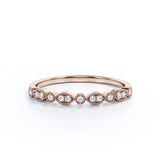 0.25 Carat April Birthstone Art-Deco Wedding Band