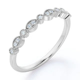 0.25 Carat April Birthstone Art-Deco Wedding Band