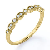 0.25 Carat April Birthstone Art-Deco Wedding Band