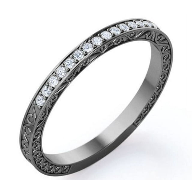 Victorian 0.25 Carat April Birthstone Wedding Band