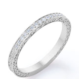 Victorian 0.25 Carat April Birthstone Wedding Band