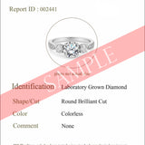 Certified 1.20 Ct Round Lab Diamond Three Stone Engagement Ring