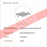 Certified 1 CT Round Lab Diamond Nature Inspired Solitaire Engagement Ring