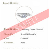 Certified 1 CT Round Lab Diamond Floral Shank Solitaire Engagement ring