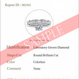 Certified 1.25 CT Round Lab Diamond and Twisted Solitaire Eternity Pave Bridal Set