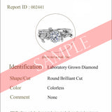 Certified 1 CT Round Lab Diamond Floral Solitaire Bridal Set