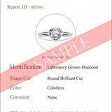 Certified 1 Carat Round Lab Diamond Petite Twist Engagement Ring