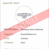 Certified 1.5 CT Round Lab Diamond Clustered Halo Infinity Engagement Ring