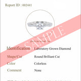 Certified 1.5 CT Round Lab Diamond Four Prong Engagement Ring